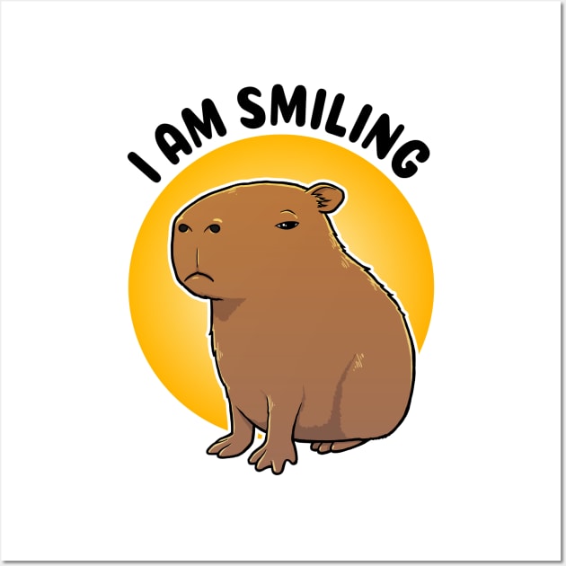 I am Smiling Capybara Wall Art by capydays